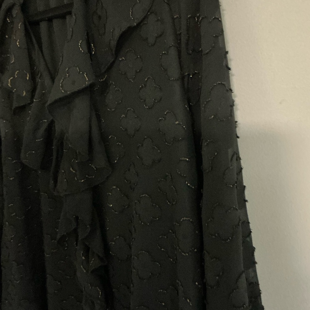 Black Ruffled Blouse - Picture 4 of 6
